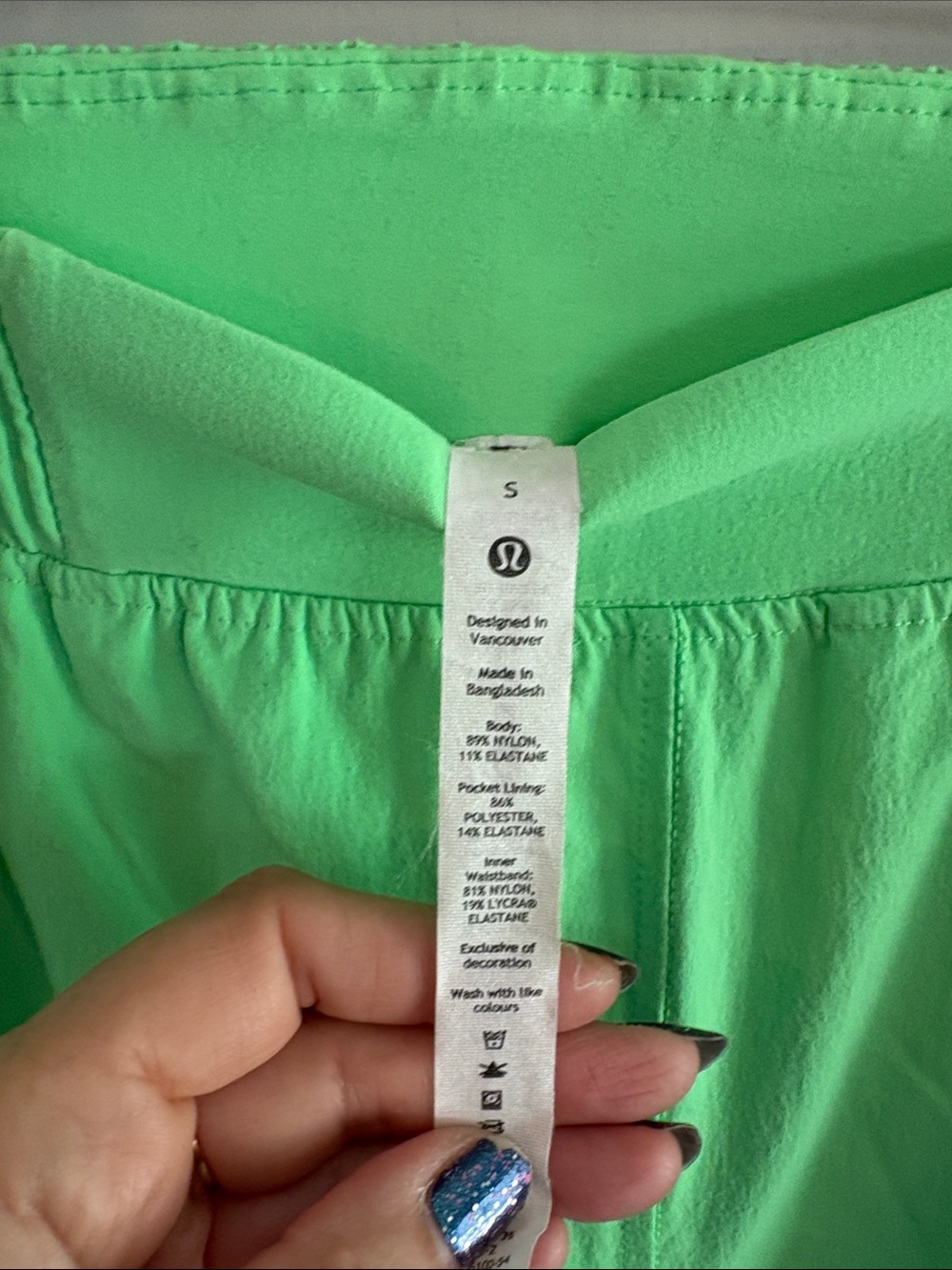 Lululemon bright green stretch woven high waisted wide leg pants Size Small - Picture 7 of 9